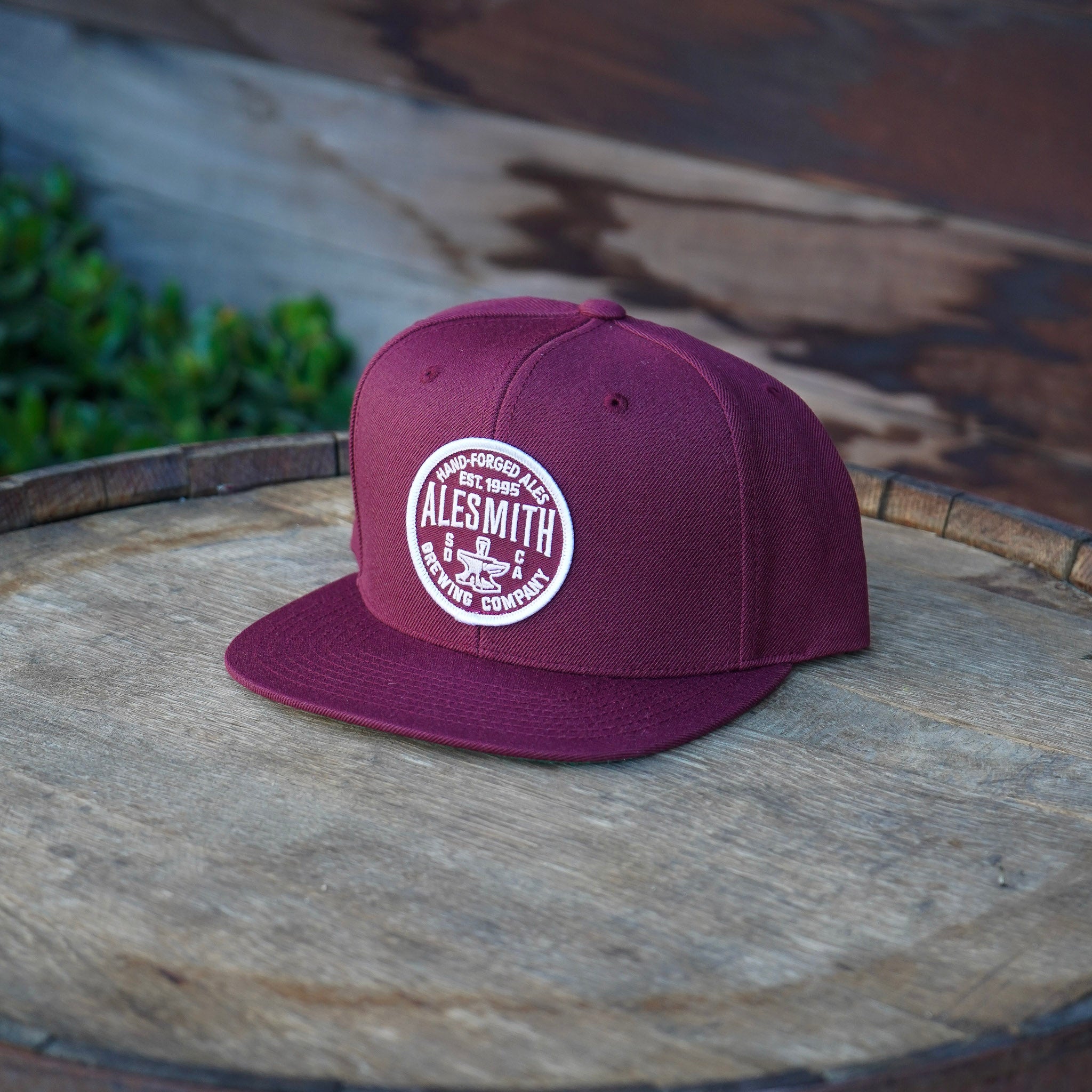 Forged Circle Patch Snapback Hats 3 Colors Maroon