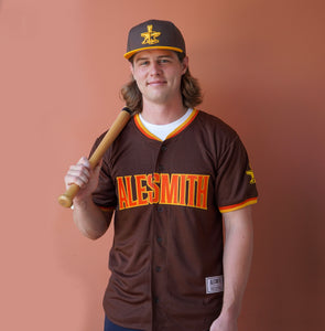 AleSmith Baseball Jersey - Brown/Gold