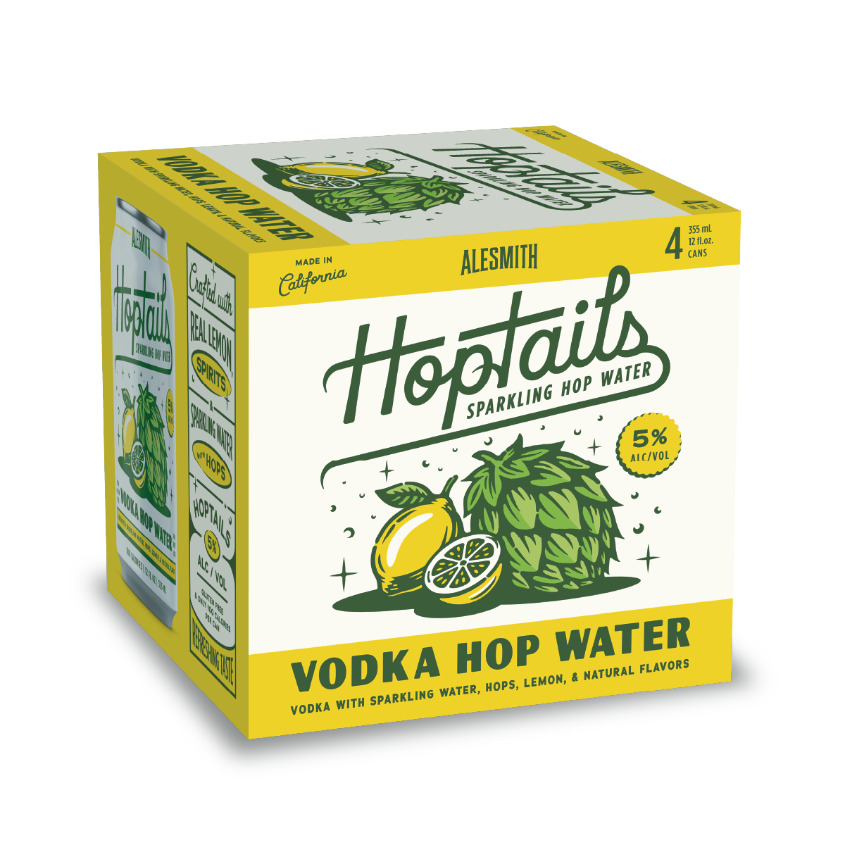 Hoptails Vodka Hop Water (5% ABV) 12oz Cans – AleSmith Brewing Co
