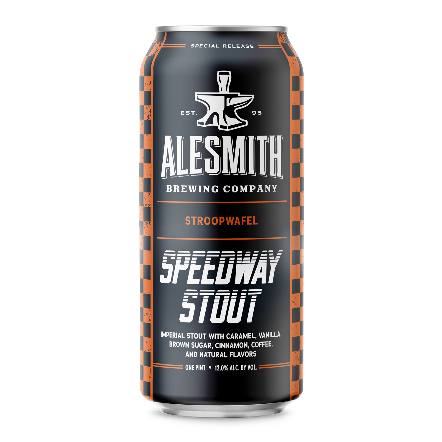 Speedway Stout: Stroopwafel Edition (12% ABV) 16oz Cans – AleSmith Speedway Stout: Stroopwafel Edition (12% ABV) 16oz Cans – AleSmith