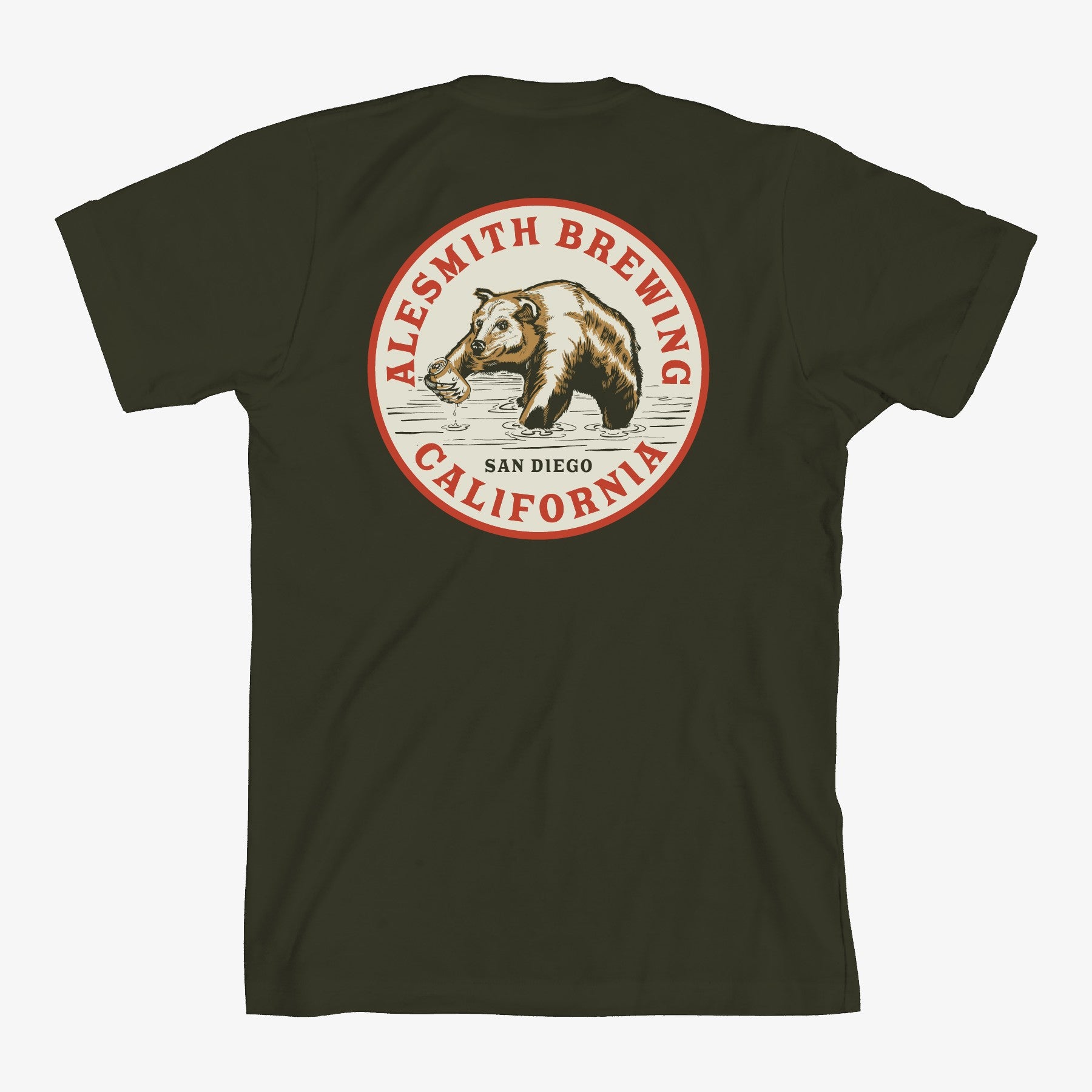 California Bear Tee - Olive