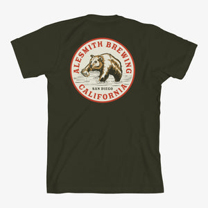 California Bear Tee - Olive
