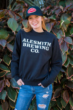 Load image into Gallery viewer, Wordmark Crewneck Sweatshirt - Black - AleSmith Brewing Co.
