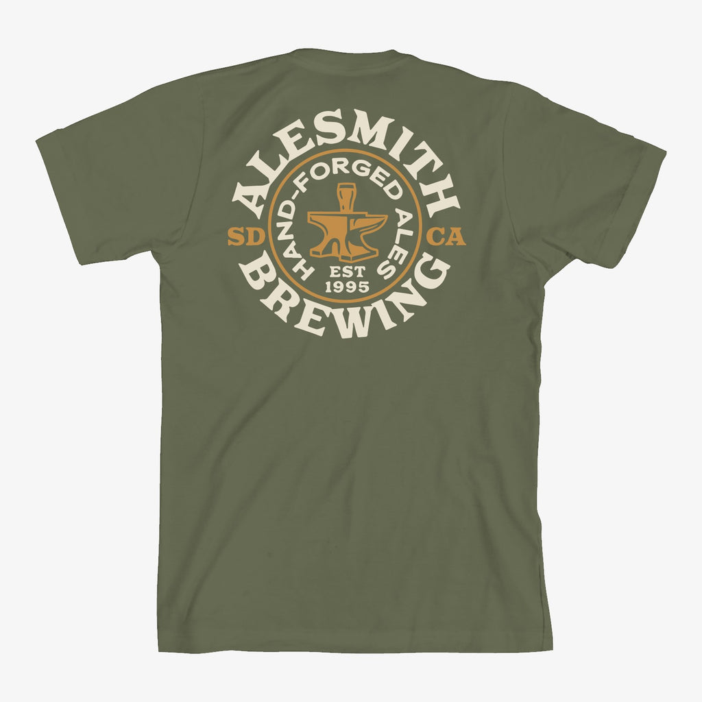 Postmark Tee - Army Green - AleSmith Brewing Co.