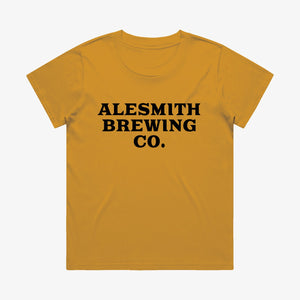 Women's Wordmark Tee - Gold - AleSmith Brewing Co.